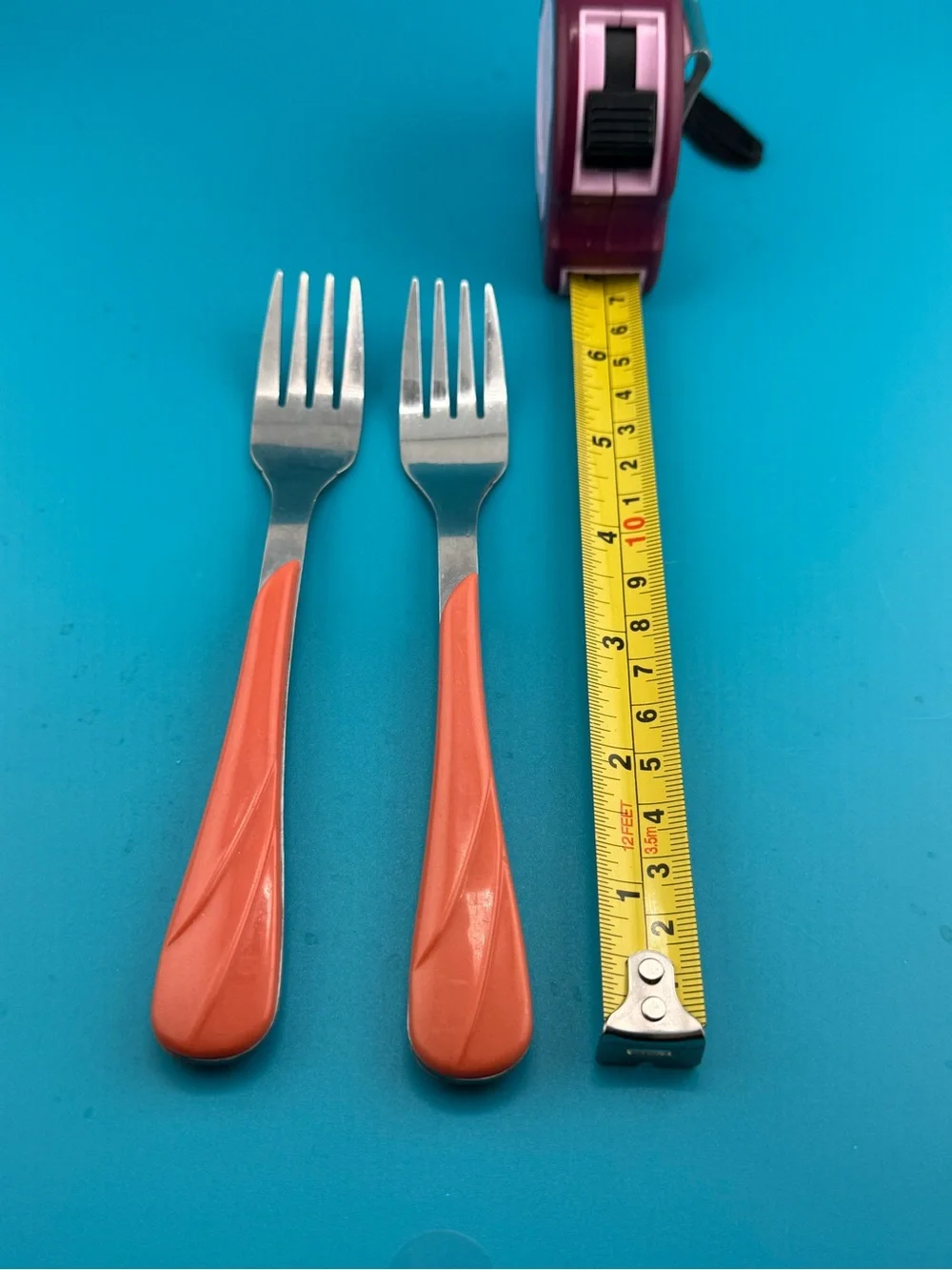 Fiesta Coral Orange Forks Set of 2 Stainless China